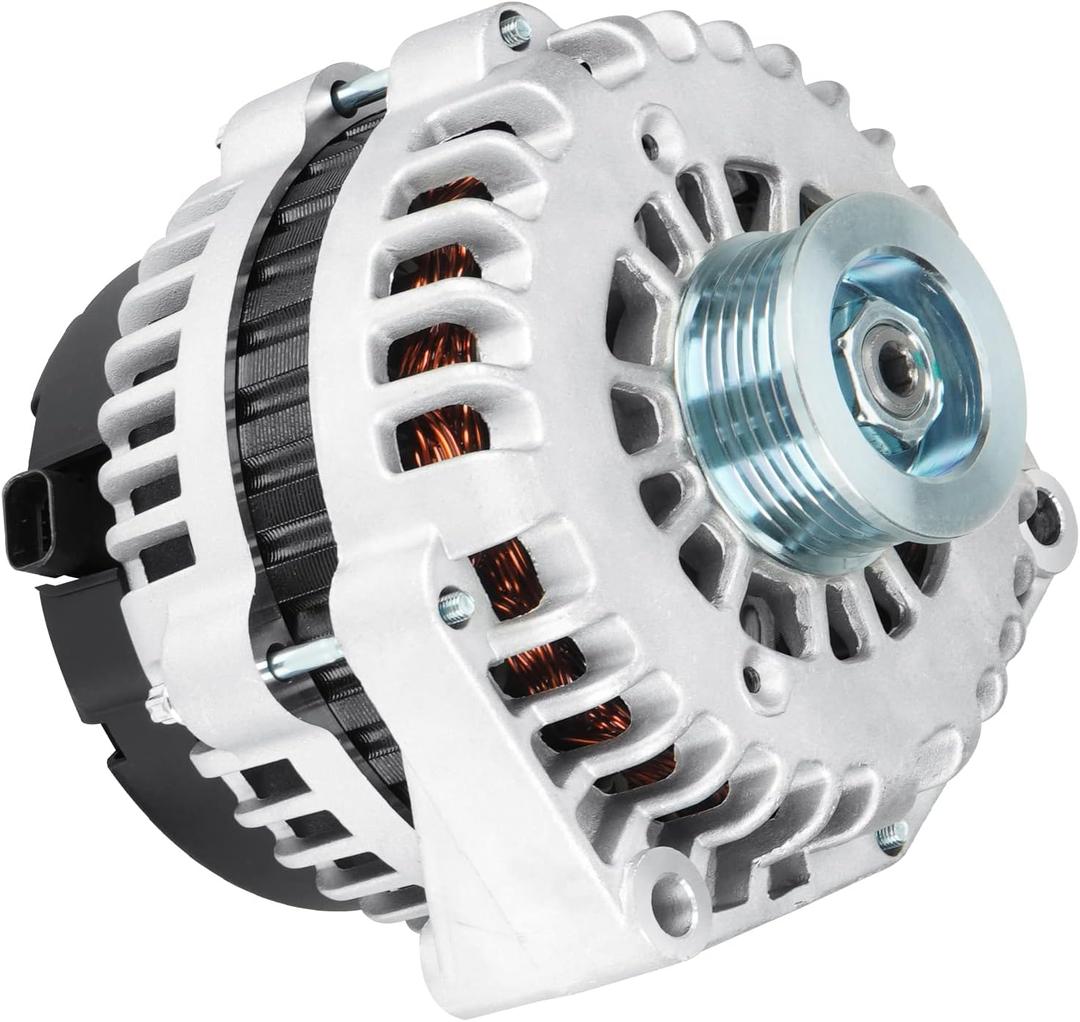 New Alternator Fit for Chevy Silverado 1500 05-06, for 1500 HD 05, for 1500 Classic 07, Avalanche 1500, Fit for GMC Sierra 1500 2005-2007, for Sierra 1500 Classic 2007, for Cadillac Escalade 2006