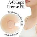 Breathable Sticky Pasties Silicone Reusable Nipple Covers for Women Sticky Boobs No Show for A-C Cups
