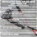 Car Door Lights Logo Projector, LED Puddle Lights