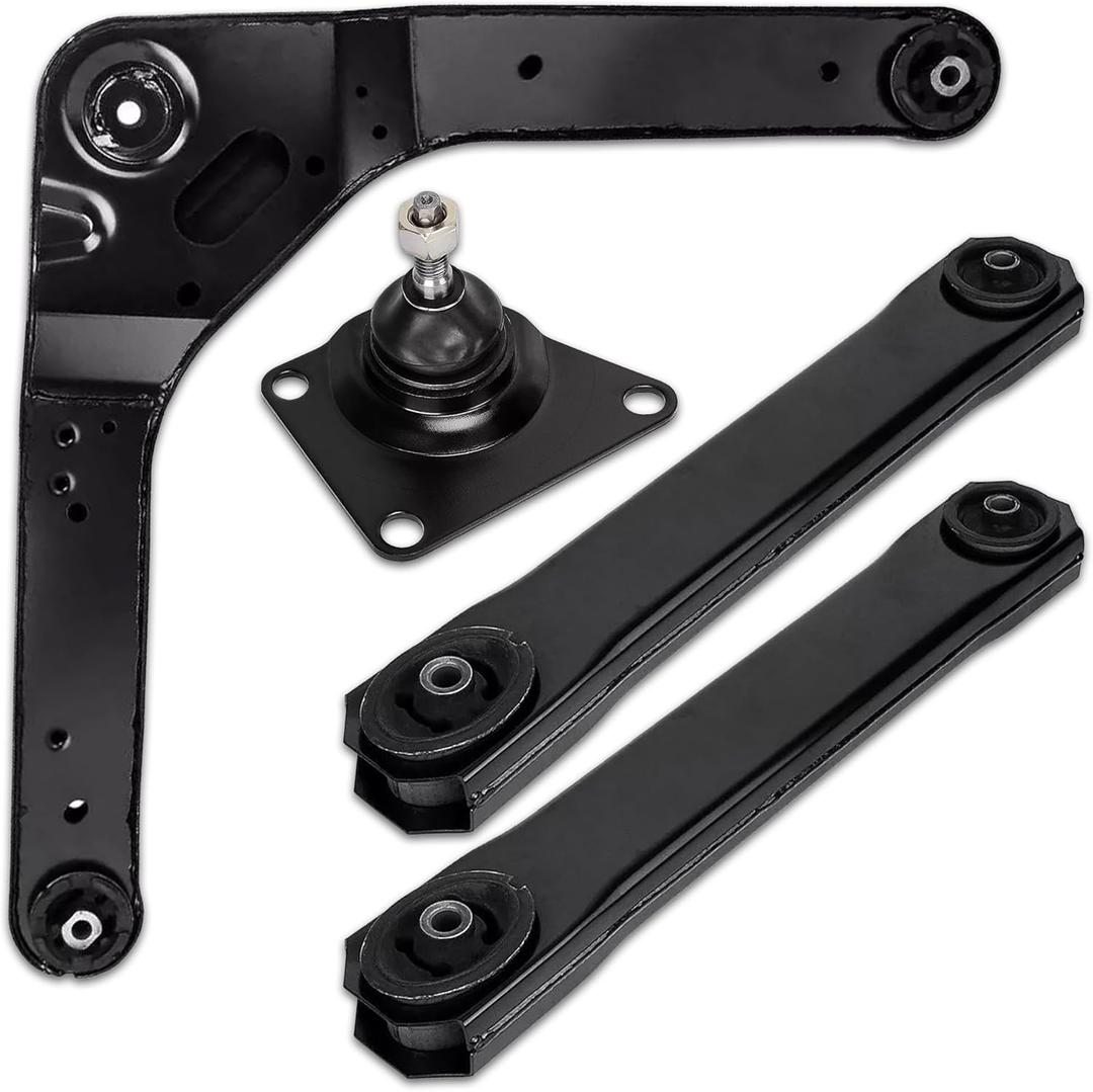 Rear Upper and Lower Control Arm, Ball Joint Compatible with 1999-2004 Jeep Grand Cherokee Suspension Rear Control Arm Kit, 52088422AB K7450 K641869