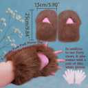 Christmas Reindeer Antlers Headband,Tail,Paws,Face Stickers, Halloween Festival Parties Dress up