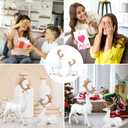 Reindeer Ornaments Statue,Reindeer Christmas Decoration,Deer Gifts for Women, Mom Gifts,Deer Decorations Applicable Home, Office,Bookshelf TV Stand, Shelf, Living Room(Origami Big, White)