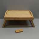 Bed Tray Table Bamboo Breakfast Tray with Foldable Legs and Handles, Ideal for Bed & Sofa, Portable Eating Snacking Working