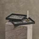 Leather Decorative Tray with Unique Animal Pattern, Organizer for Living Room Coffee Table, Ideal for Candle, Perfume, and Cosmetic Storage (14.8" x 10.2" x 1.4")