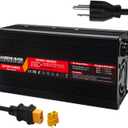 54.6V 10A Li-ion Battery Smart Charger with Output XT60 Male Connector with Cooling Fan Safe and Stable Used for 13S 48V Lithium Lipo Battery Pack Fast Charger