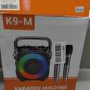 Karaoke Machine, Portable Bluetooth Speaker with 2 Wireless Microphones for Adults & Kids with Lights, Karaoke Microphone with PA System Supports USB/TF/REC/FM/AUX for Home Party Home System Packages