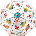 Kids Clear Umbrella for Rain Dome Bubble Umbrellas Windproof for Kids Boys and Girls