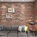 Art3d 10-Pack 52.5 Sq.Ft Faux Brick 3D Wall Panels Peel and Stick in Red Brown, Self Adhesive Waterproof Foam Wallpaper for Bedroom, Bathroom, Kitchen, 10pcs-27x27inch