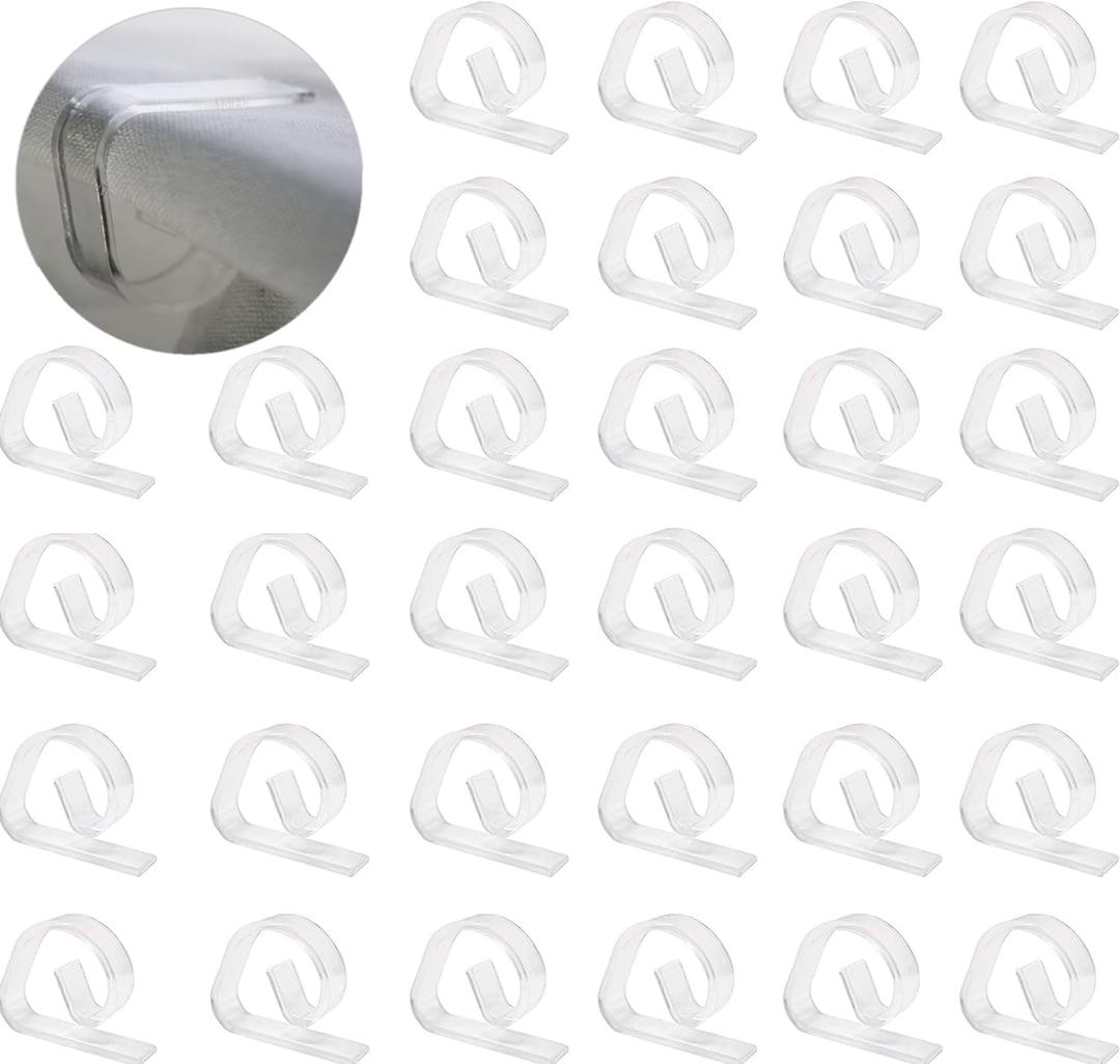 Clear Plastic Tablecloth Clips  Picnicking Accessory - Set of 72
