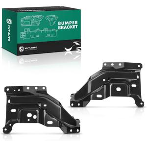 YHTAUTO Front Left and Right Bumper Mounting Plates Compatible with Ford F-150 2021 2022 2023, Pickup, Driver and Passenger Side High Strength Steel Bumper Brackets, 2-PC