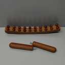 Guasha Wood Massage Stick Tools Wooden Therapy Scraping Lymphatic Drainage Massager, Double Row 20 Beads Point Treatment Gua Sha Tools, Stomach Cellulite Massager, Myofascial Release Tool