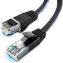 Cat 6 Ethernet Cable, 3FT/6FT/10FT/15FT/20FT/30FT/50FT/100FT Flat High Speed Internet & Network Cable, RJ45 Connectors,Professional LAN Cable,Shielded for Indoor & Outdoor Use (50FT-CAT6)