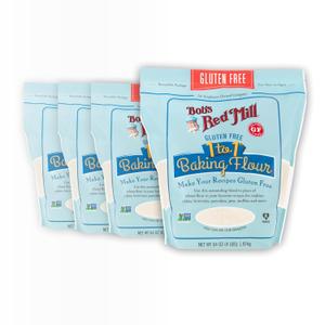 Bob's Red Mill Gluten Free 1 to 1 Baking Flour, 64oz (Pack of 4) - Non GMO, Vegan, Kosher, BB 01 March 2027