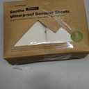 2-pk Waterproof Bassinet Sheets Girls, Boys, Cotton - 33x17 Universal Bassinet Mattress Pad Protector Cover, Compatible with Graco,Baby Delight,Chicco,Halo Bassinest Swivel Sleeper Fitted (Soft White)