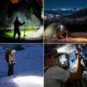 Rechargeable Headlamp 2Pack, 99000 Lumens Super Bright LED Head Lamp with 3 Modes, 90 Adjustable Head Lights for Forehead, 45H Long Runtime & IPX6 Waterproof HeadLamps for Camping Hunting Hiking