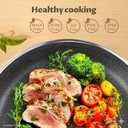 Non Stick Frying Pans Set, Tri-Ply Fully Clad Stainless Steel Skillets, 20cm+24cm+28cm