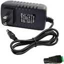 24V 1A AC Adapter Power Supply 100-240V AC to DC 24Volts 1A 24W Converter Transformer Switching Power Supply with 5.5mmx2.5mm Plug for LED Strip Light CCTV Camera DC Pump, Black, 5 pcs