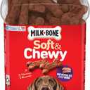 Milk-Bone Soft & Chewy Dog Treats, Made with Real Beef & Filet Mignon, 25 Ounce Canister (EXP 04/02/27)