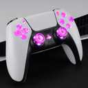 eXtremeRate Multi-Colors Luminated D-pad Thumbstick Share Option Home Face Buttons for PS5 Controller BDM-030 040 050, Clear Buttons 7 Colors 9 Modes DTF LED Kit for PS5 Controller - NO Controller (Transparent)