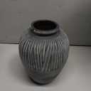 DN DECONATION Flower Vase for Home Decor, Grey Ceramic Vase for Centerpiece