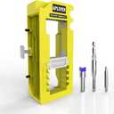 Door Hinge Jig, Door Hinge Router Template, Adjustable Door Mortise Jig for 3" to 5" Hinges - Compatible with Square and Radius Corners 1/4" & 5/8" (Yellow)