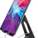 Lamicall Tablet Stand, Tablet Holder for Desk - Multi-Angle Adjustable Tablet Desktop Dock Cradle, Compatible with iPad Pro 11, 12.9, Air, Mini, Fire HD, Galaxy Tab, and Other 4-13" Tablets, Black