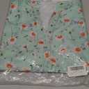 DEARMSROSE 2025 Womens Summer Tunic Tops Casual Dressy V Neck Blouse Loose Fit Short Sleeve T Shirts(Medium,Green Daisy)