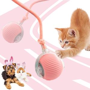 2025 New Electric Dog Ball Toy,360 Smart Automatic Interactive Rolling Ball, Smart Pet Toy,Interactive Dog Toys,Gift for KidsPink