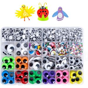 1680pcs Googly Wiggle Eyes Self Adhesive, for Craft Sticker Eyes Multi Colors and Sizes for DIY by ZZYI