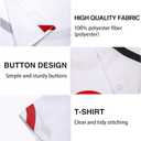 Hawaiian Shirt for Men Short Sleeve Button Summer Beach Casual Short Sleeve Tropical Holiday Beach Shirts (White, S)