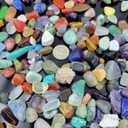 800Pcs+ (3lb) Gemstones and Crystals Set,30Kinds+ Bulk Rocks and Minerals Science Kit,Rocks Collections for Kids,Tumbled Chips Crystals,Crushed Stones