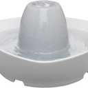 PetSafe Ceramic Pet Fountain  for Cats and Small Dogs  60 Oz Water Capacity  Whisper-Quiet Water Flow  Great for Shy or Timid Pets  Fresh, Filtered Water (1 Count (Pack of 1))