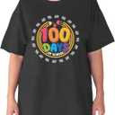 100 Days of School Shirt : Women 100th Day of School Shirt Plus Size Teacher Shirts School Celebration Gifts Pullover Tops (4X-Large, Grey 2)