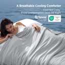 Bedsure Cooling Comforter King Size - Cooling Blankets for Hot Sleepers, Ultra-Soft Summer Comforter, Q-Max>0.45 & GentleSoft Value 204.07, 4X Breathable, Oeko-TEX Certified, Grey, 102x90 Inches