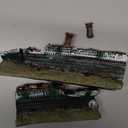SLOCME Aquarium Titanic Shipwreck Decorations - Resin Material Ship DecorationsFish Tank Sunken Ship Ornament Aquarium Environment Friendly Decorations