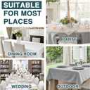 FantasDecor Linen Textured Table Cloths Round Tablecloth Waterproof Spill-Proof Wrinkle Free Cover for Dining Room and Outdoor Use, Pink Sand, 70 x 70 Inch