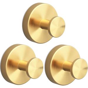 2026 Suction Cup Hooks for Hanging, Shower, No-Drill Removable Heavy Duty Suction Cup Hooks for Towel, Shower, Home Storage, Window, Hanging, Bathroom, Kitchen, Glass Door - 3, Gold
