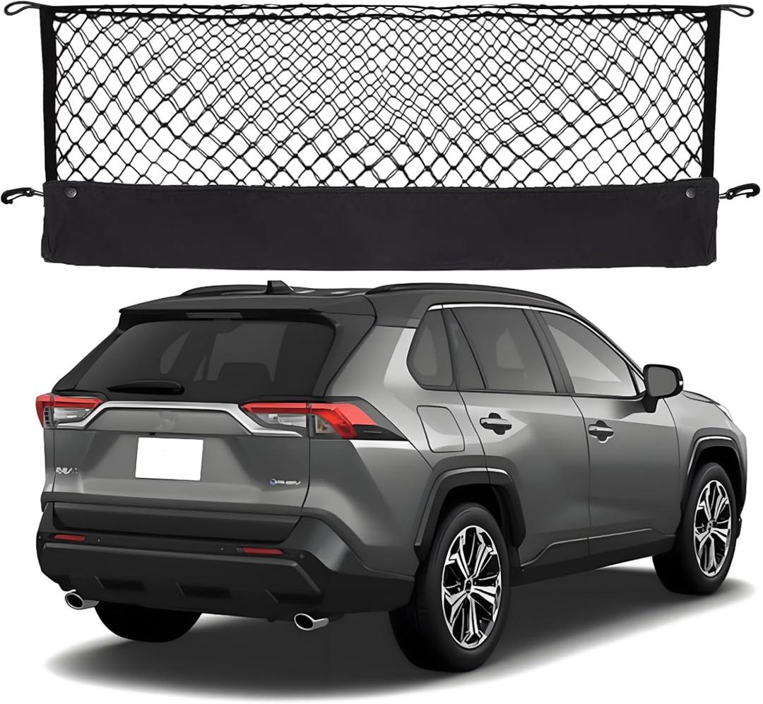 Envelope Style Cargo Net Compatible with Toyota RAV4 New 2025 2024 2023 2022 2021 2020 2019 2018 2017-2013 Trunk Car Rear Tailgate Netting Upgraded