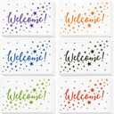 Best Paper Greetings Welcome Cards - 36 Count, 4 x 6 In, 250 GSM Cardstock, Star Pattern - Envelopes Included & Welcome Note Cards for Guests & Employees