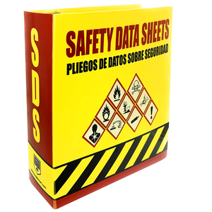 Ring Binder Depot SDS Binder, Heavy Duty 3 Ring Binder with 1.5 in Capacity Holds 250 Pages, Durable and Highly Visible Safety Data Sheets, Yellow