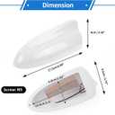 Shark Fin Antenna Cover, AM/FM Signal Roof Aerial Universal for Car Auto SUV Truck ABS Material with Adhesive Base Pearlescent White