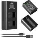 NEEWER NP-FW50 Camera Battery Charger Set Compatible with Sony ZV-E10 A7 A7R A7RII A7II A7SII A7S a6300 a6400 a6500 RX10 Series, 2 Pack 1100mAh Replacement Batteries, Micro USB & Type C Dual Charger