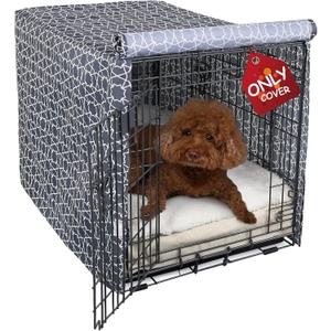 Explore Land Pattern Dog Crate Cover for 30 Inches Wire Cage, Heavy-Duty Polyester 1 2 3 Doors Standard Metal Pet Kennel Enclosure (Morocco)