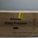 Sweeby Foldable Baby Playpen, 79x71 Playpens for Babies and Toddlers Large Play Yard with Door Baby Fence with Gate and Indoor & Outdoor Play Pen, Light Khaki