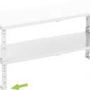 Expandable Cabinet Shelf Organizer Storage Spice Rack Shelves for Kitchen Stackable Adjustable Pantry Cupboard Bathroom Countertop Desktop(2Packs/White/Medium) (MEDIUM:7.88"D x 16.6~26.5"W x 6.1"/7.5"H)