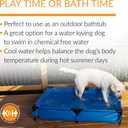 K&H Pet Products Portable Dog Pool & Pet Bath for Dogs and Puppies, Swimming Pool for Large Pets, Heavy Duty Liner with Metal Frame, Easy Drain Plug, Foldable - Extra-Large 50 X 32 X 9in Chill Blue