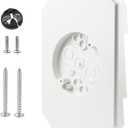 White Vinyl Siding Mounting Blocks, 8141DBL Siding Mounting Plate, Siding Lamp Mounting Kit with Built-in Electrical Box for 1/2 inch Lap Double and 4 inch Siding,1 Pcs