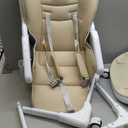 Convertible High Chairs for Babies and Toddlers, Height Adjustable Baby High Chair, High Chair with Removable Tray, Adjustable Backrest and Pedal, Portable Baby Dinning Chair with Lockable Wheels (Cream-White Leg)