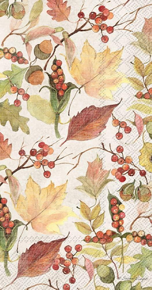 IHR 3-Ply Guest Towel Buffet Paper Napkins, 8.5 x 4.5-Inches, Leaves And Berries IHR 3-Ply Guest Towel Buffet Paper Napkins, 8.5 x 4.5-Inches, Leaves And Berries