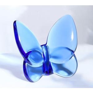 DUQGUHO Butterfly Gifts Decor Blue Butterflies Crystal Glass Figurines Flying Crystal Animal Collectible Desk Home Bedroom Office Decoration